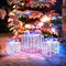 Costway Set of 3 Iridescent Christmas Gift Box LED Lighted Present Box Decoration Yard